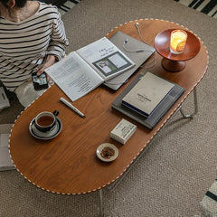 Boxwood Beech Coffee Table with Modern Metal Frame – Living Room Centerpiece fpmxm-2779