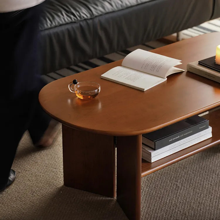 Elegant Cherry Wood Coffee Table with Modern Design – Perfect for Living Rooms fpmxm-2781