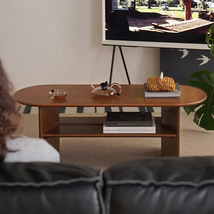 Elegant Cherry Wood Coffee Table with Modern Design – Perfect for Living Rooms fpmxm-2781