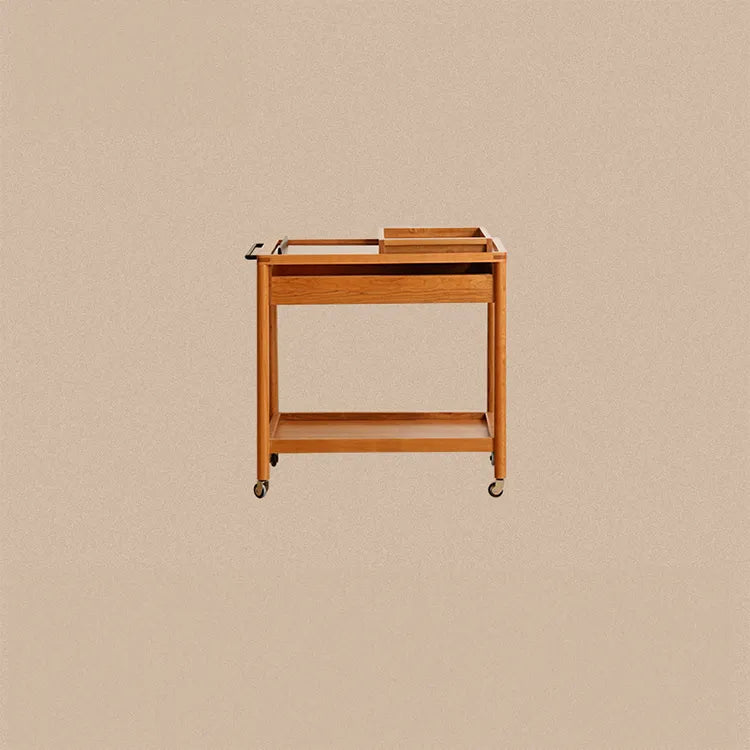 Elegant Boxwood Glass Rolling Cart for Modern Home Décor fpmxm-2783
