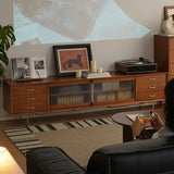 Boxwood Beech TV Stand with Glass Doors – Elegant Storage Solution fpmxm-2785