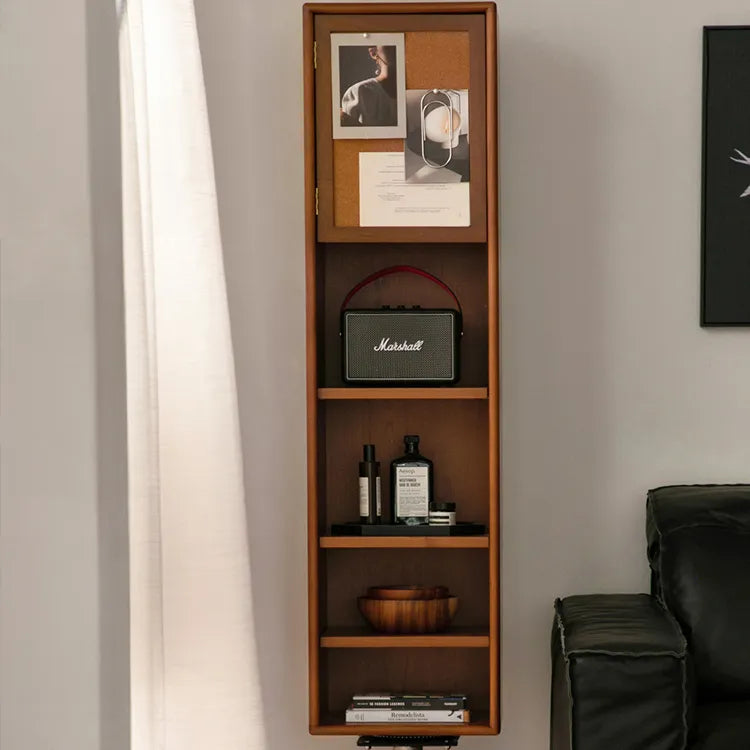 Modern Elegant Standing Mirror with Cherry Wood & Tempered Glass Finish fpmxm-2789