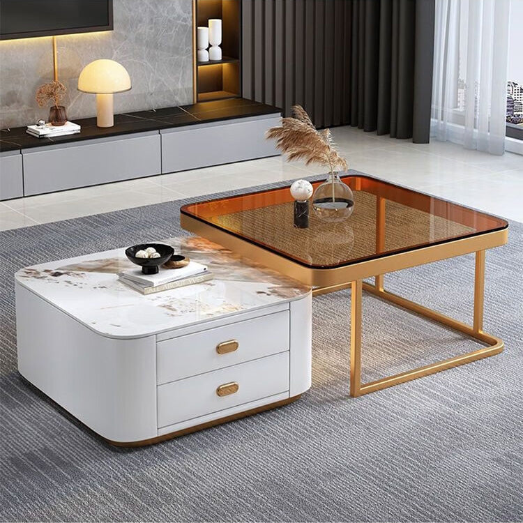 Modern 2-Pieces Square Coffee Table – Perfect for Your LIvingroom frg-500