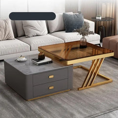 2-pieces Square Coffee Table with Storage - Modern Design for your LIvingroom frg-505