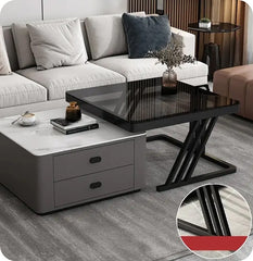 2-pieces Square Coffee Table with Storage - Modern Design for your LIvingroom frg-505