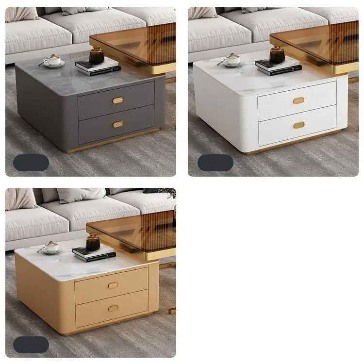 2-pieces Square Coffee Table with Storage - Modern Design for your LIvingroom frg-505