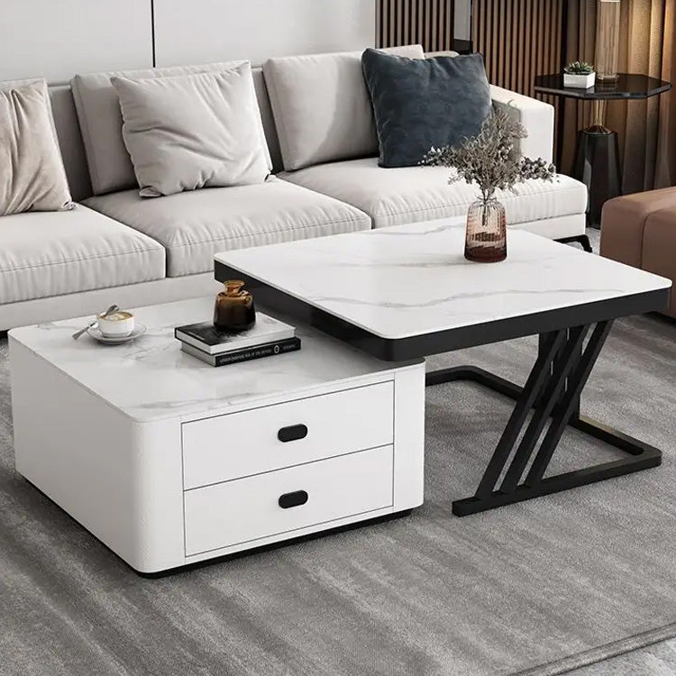 2-pieces Square Coffee Table with Storage - Modern Design for your LIvingroom frg-505