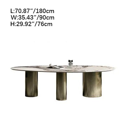 Luxurious Sintered Stone Dining Table with Faux Leather Finish - Modern Elegance for Your Home fsdb-2250