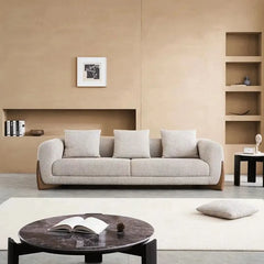 Stylish Solid Ash Wood Sofa - Modern Elegance for Your Living Room fsdb-2253