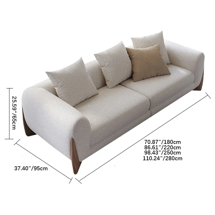 Stylish Solid Ash Wood Sofa - Modern Elegance for Your Living Room fsdb-2253