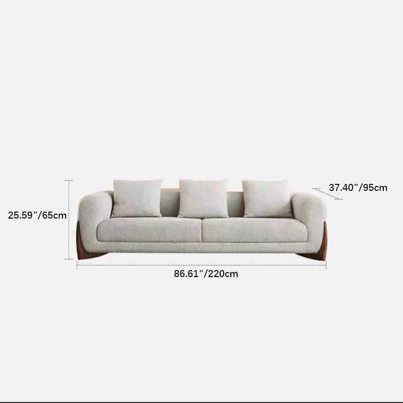 Stylish Solid Ash Wood Sofa - Modern Elegance for Your Living Room fsdb-2253