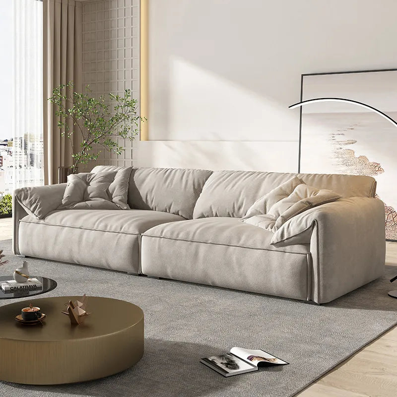 Luxurious Solid Wood Sofa - Down Stuffed Cotton Comfort for Elegant Living fsdb-2254