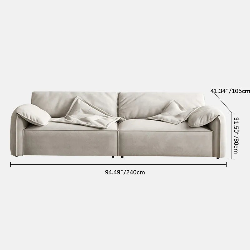 Luxurious Solid Wood Sofa - Down Stuffed Cotton Comfort for Elegant Living fsdb-2254