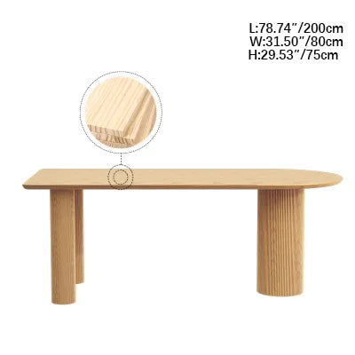 Modern Ash Wood Dining Table for Elegant Interiors fsdb-2259