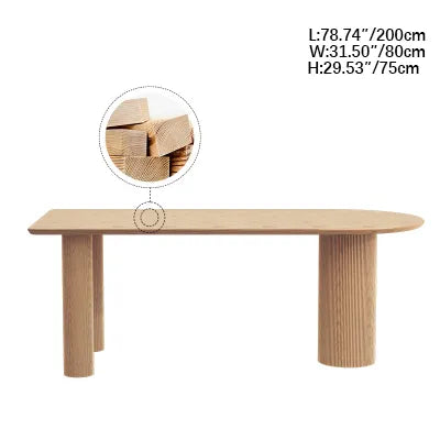 Modern Ash Wood Dining Table for Elegant Interiors fsdb-2259