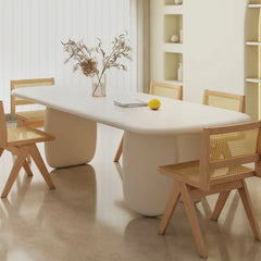 Elegant Modern Dining Table with Sleek Stone Finish for Sophisticated Interiors fsdb-2261