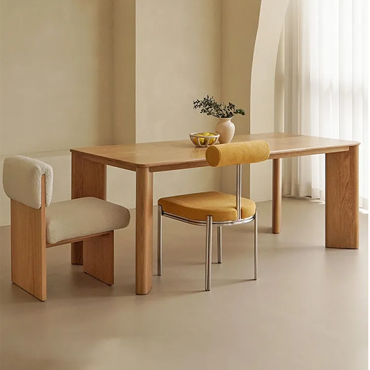 Sleek Pine Wood Dining Table for Modern Interiors fsdb-2263