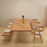 Stylish Pine Wood & Acrylic Dining Table - Modern Elegance for Your Home fsdb-2266
