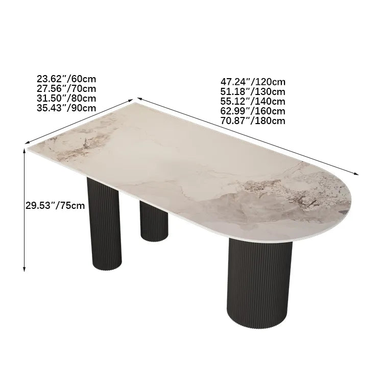 Modern Sintered Stone Faux Leather Dining Table - Sleek Design for Stylish Homes fsdb-2268