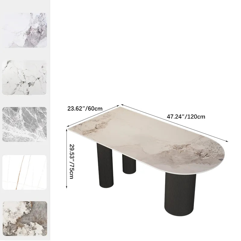 Modern Sintered Stone Faux Leather Dining Table - Sleek Design for Stylish Homes fsdb-2268