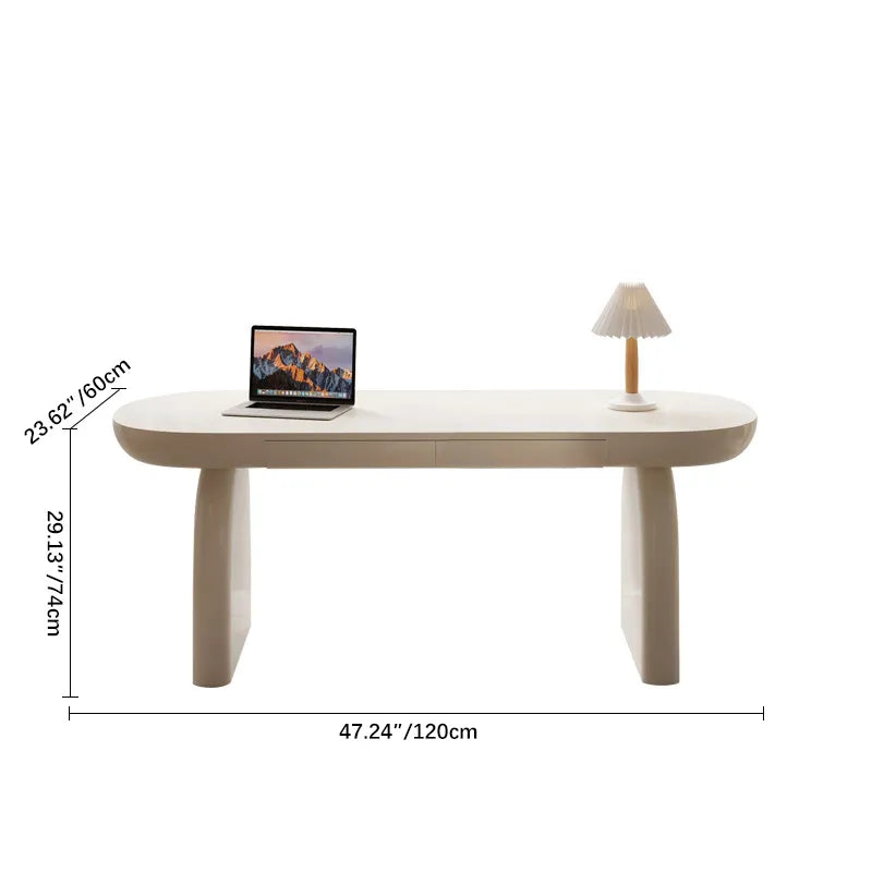 Modern Sleek White Wood Desk - Stylish Workspace Table for Home Offices fsdb-2271