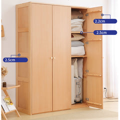 Stylish Natural Beech Wood Wardrobe – Modern and Durable Storage Solution fslmz-1083