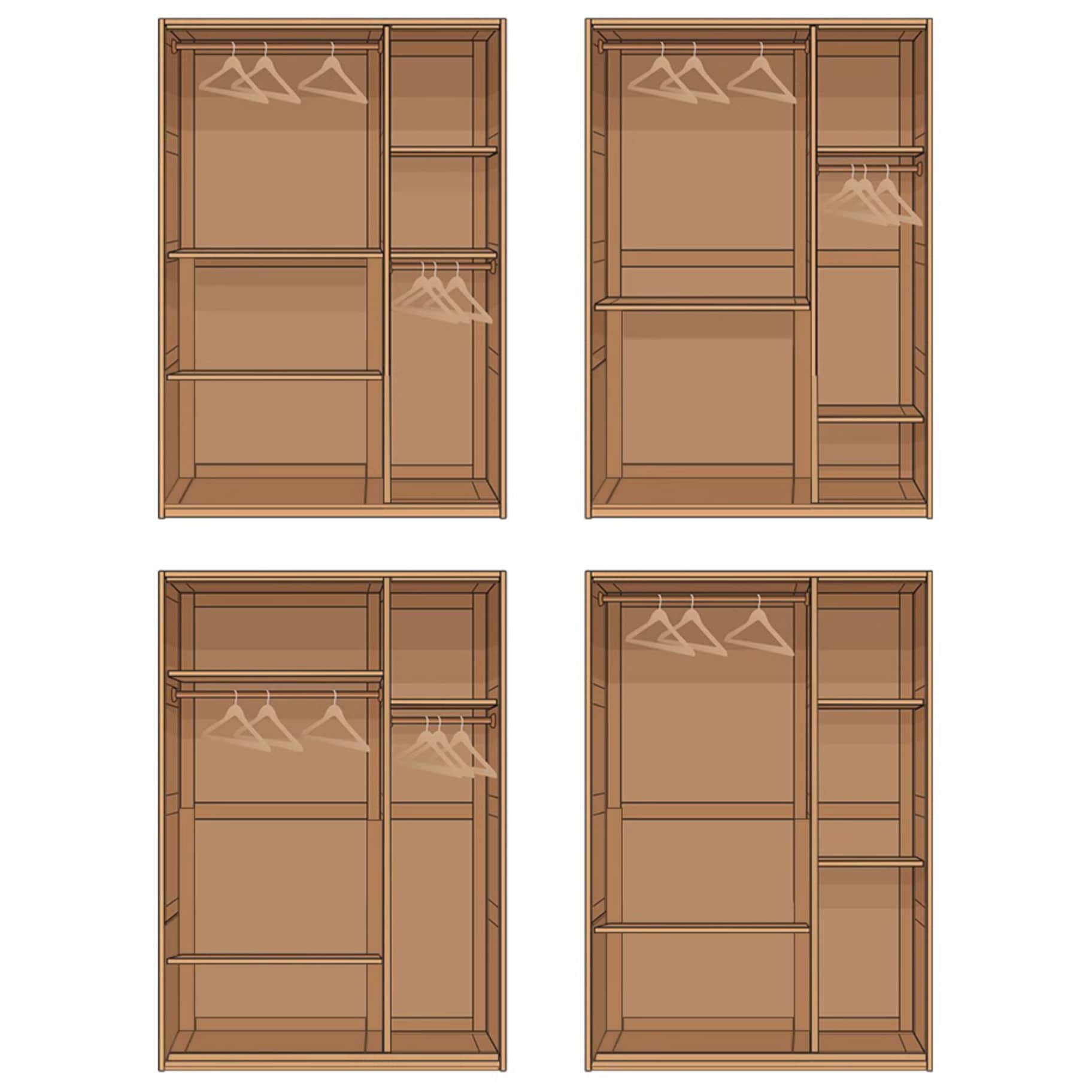 Stylish Natural Beech Wood Wardrobe – Modern and Durable Storage Solution fslmz-1083