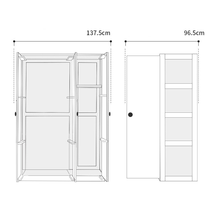 Stylish Natural Beech Wood Wardrobe – Modern and Durable Storage Solution fslmz-1083