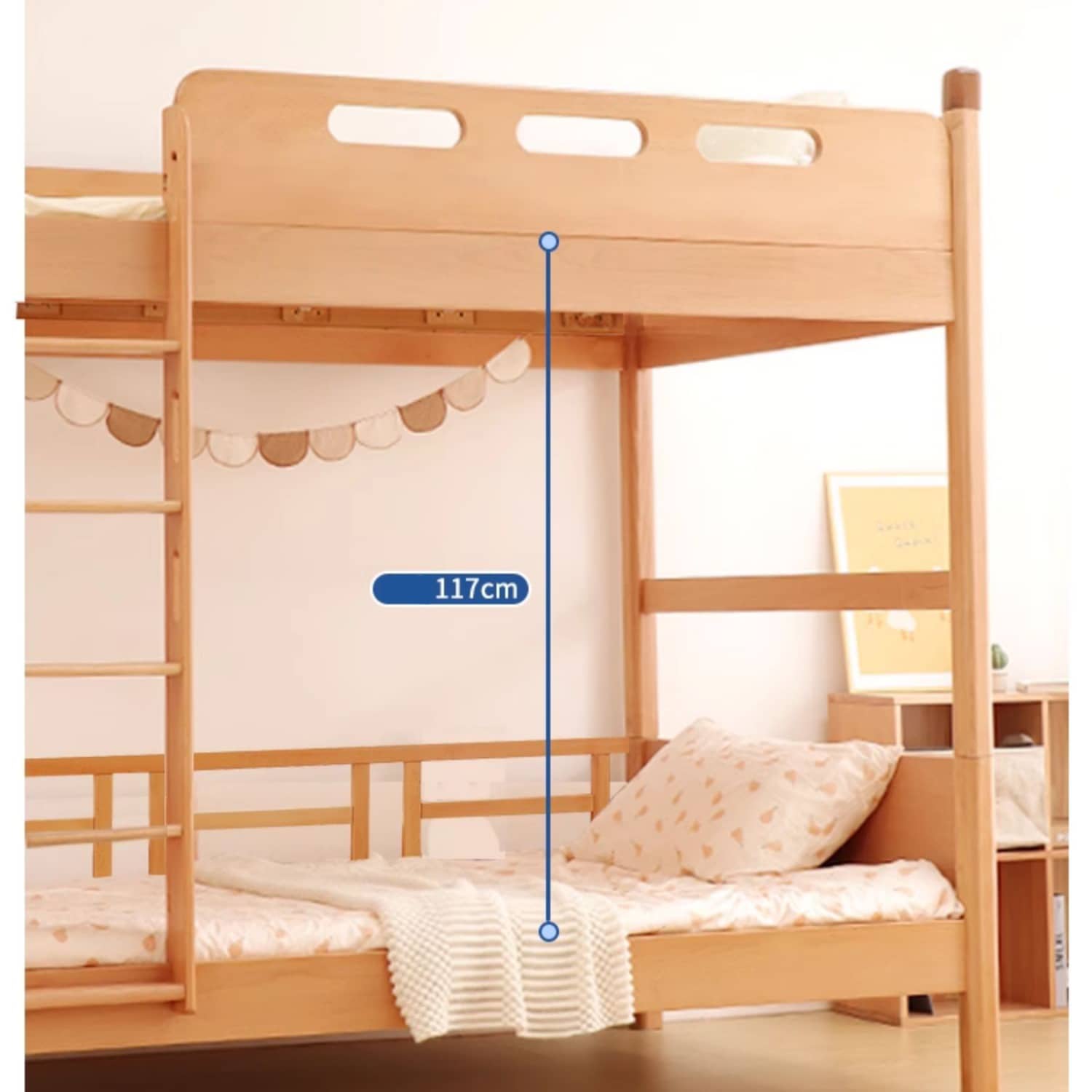 Modern Wooden Bunk Bed for Kids - Durable & Stylish Design for Your Home fslmz-1085