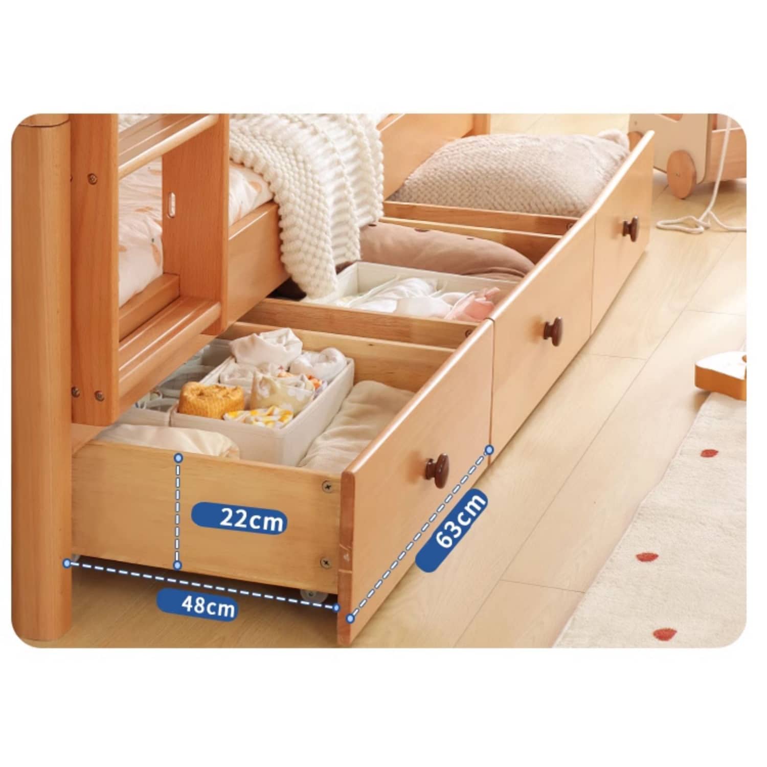 Modern Wooden Bunk Bed for Kids - Durable & Stylish Design for Your Home fslmz-1085