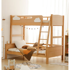 Modern Beech Wood Bunk Bed for kids - Functional Design with Drawers for Storage fslmz-1086