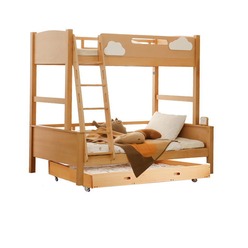 Modern Beech Wood Bunk Bed for kids - Functional Design with Drawers for Storage fslmz-1086