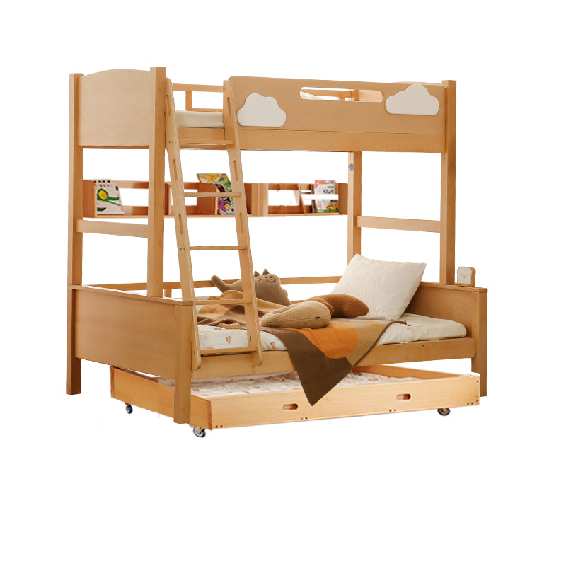 Modern Beech Wood Bunk Bed for kids - Functional Design with Drawers for Storage fslmz-1086