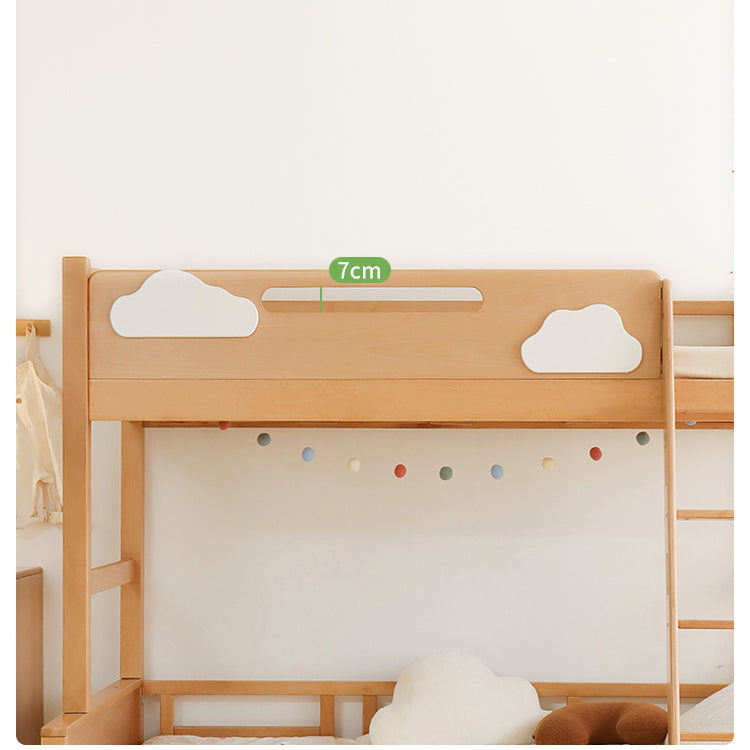 Modern Beech Wood Bunk Bed for kids - Functional Design with Drawers for Storage fslmz-1086