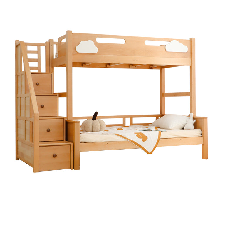 Modern Wooden Bunk Bed for Kids Functional Design with Drawers for Storage fslmz-1088