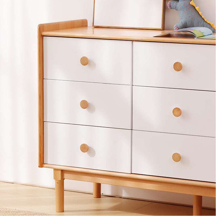 Elegant White Beech Wood Cabinet – Stylish Storage Solution fslmz-1089