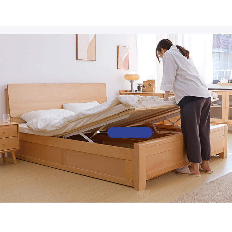 Modern Wooden Bed with Storage in Multi-Size - Stylish and Durable Design for Bedroom fslmz-1091