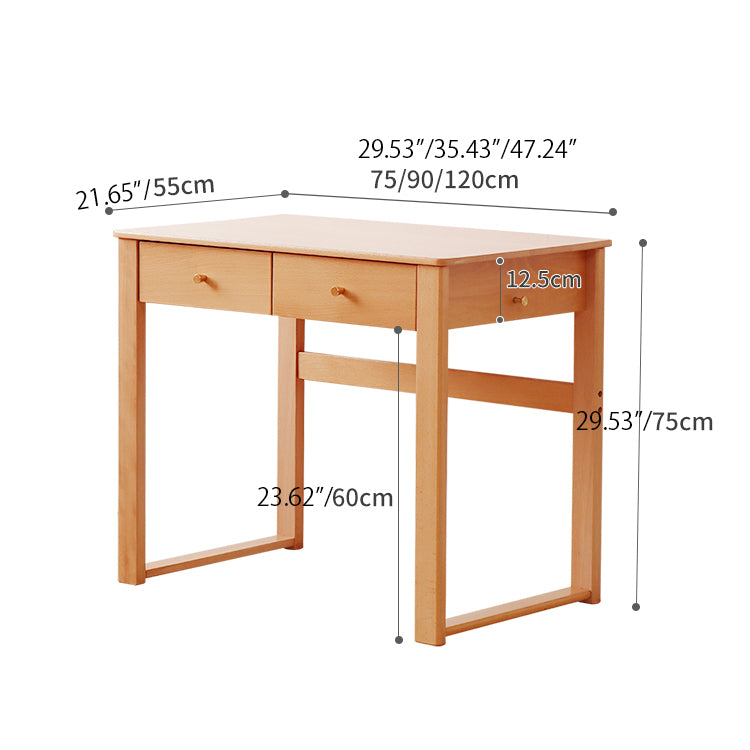 Elegant Natural Beech Wood Desk for Modern Homes fslmz-1100