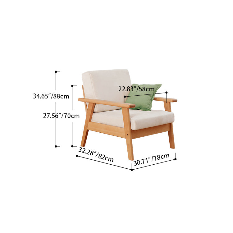 Luxurious White Leathaire Sofa with Natural Beech Wood Frame fslmz-1112