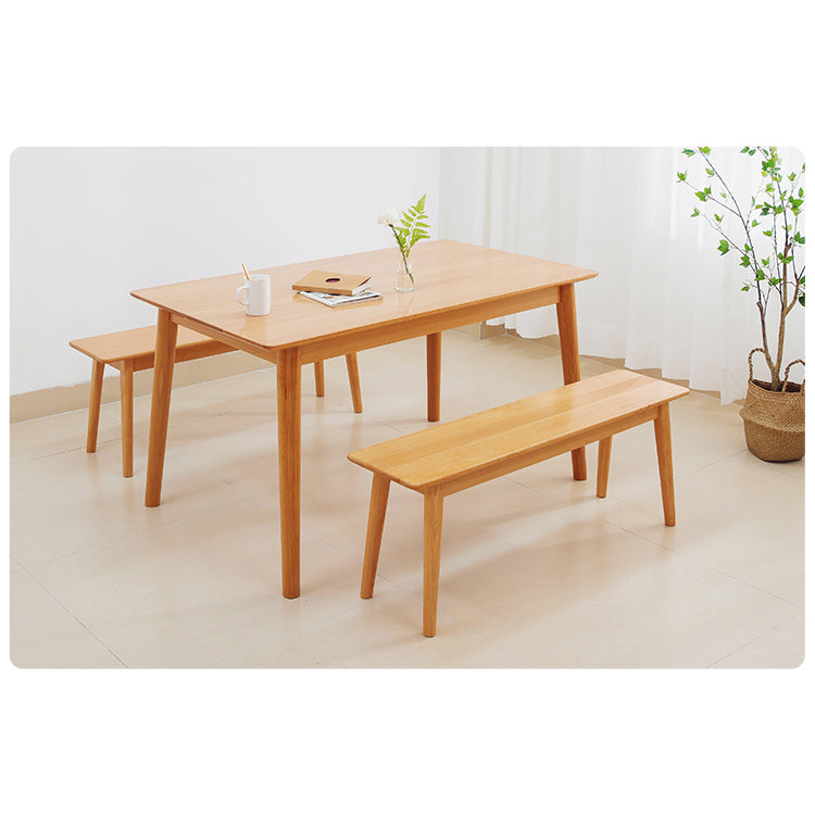 Minimalistic Beech Wood Dining Table & Chair Set for Diningroom fslmz-1113