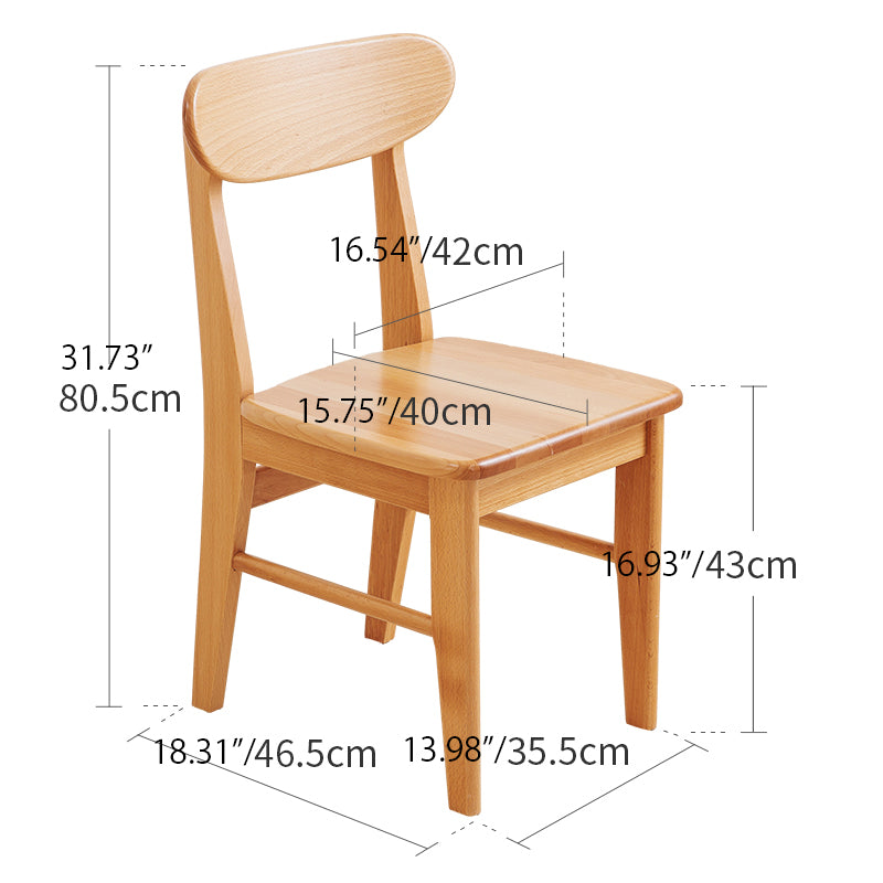 Minimalistic Beech Wood Dining Table & Chair Set for Diningroom fslmz-1113