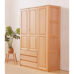 Stylish Natural Beech & Rubber Wood Wardrobe for Modern Living Spaces fslmz-1117