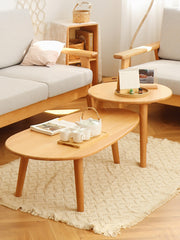 2-Pieces Exquisite Beech Wood Coffee Table - Perfect for LIvingroom fslmz-1121