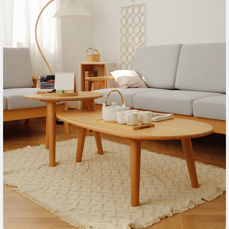 2-Pieces Exquisite Beech Wood Coffee Table - Perfect for LIvingroom fslmz-1121