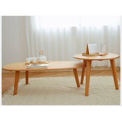 2-Pieces Exquisite Beech Wood Coffee Table - Perfect for LIvingroom fslmz-1121