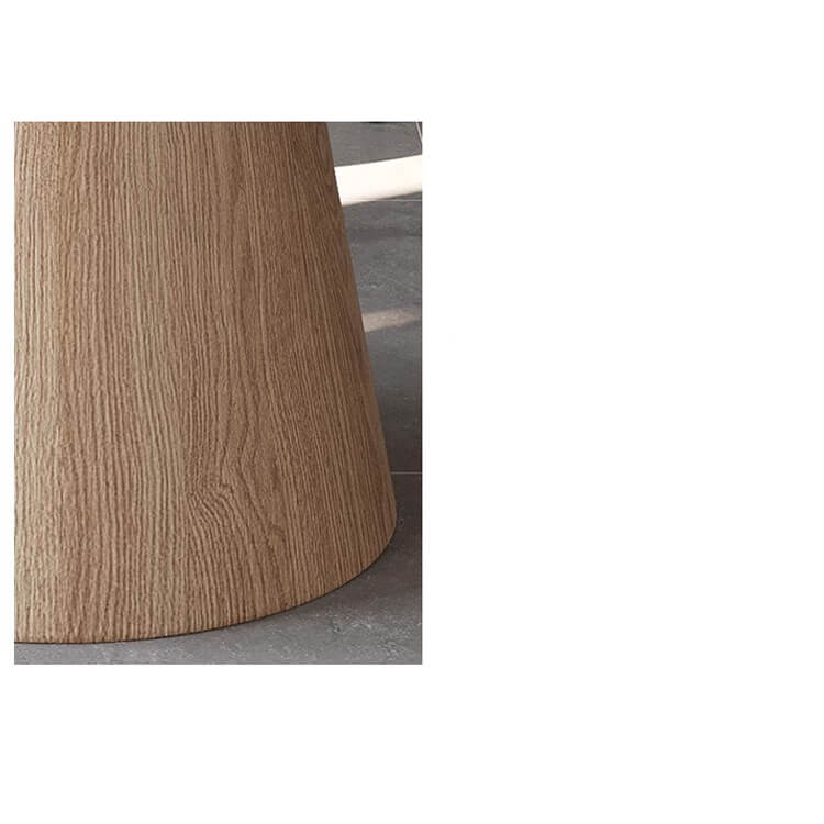 Elegant Natural Wood & Sintered Stone Table - Modern White & Gray Finish with Ash Wood Layers fsm-315