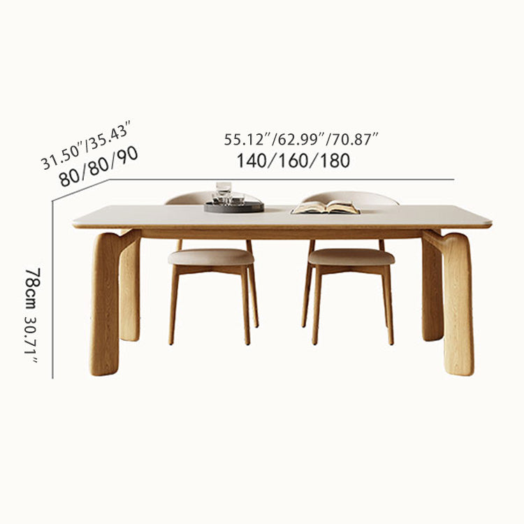 Modern Ash Wood Dining Chair with PU Leather Finish & Soft Foam Filling for Dining Room fsm-966