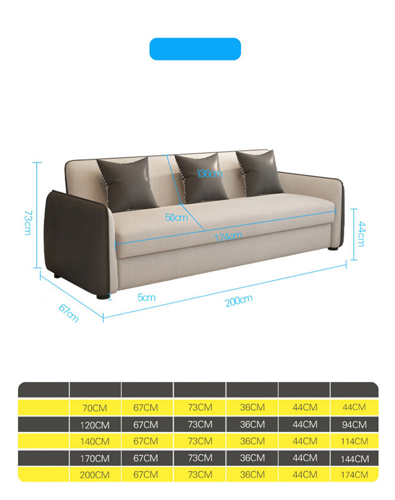 Elegant Scratch-Resistant Wood Particle Board Sofa - Black, Off White, Brown & Green fsmy-405