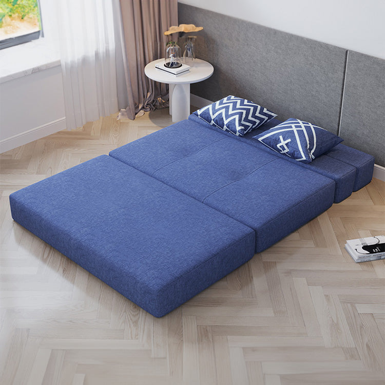 Minimalistic Cotton-Linen Sofa Bed with Foam Filling - Japandi Futon for Small Living Room fsq-1416