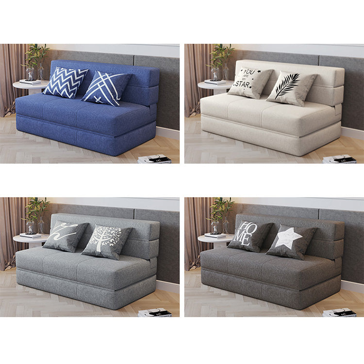 Minimalistic Cotton-Linen Sofa Bed with Foam Filling - Japandi Futon for Small Living Room fsq-1416